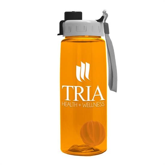 TXB63QM - The Flair - 26 oz. Transparent Tritan™ Bottle with Quick Snap lid and Mixing Ball